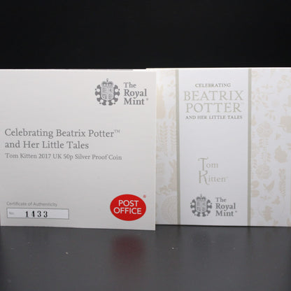 2017Beatrix potter Tom Kitchen  silver proof Coin