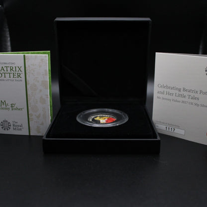 Beatrix Potter2017 Mr Jeremy Fisher  silver proof Coin